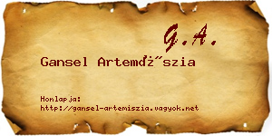 Gansel Artemíszia névjegykártya